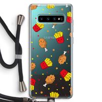 Chicken 'n Fries: Samsung Galaxy S10 Plus Transparant Hoesje met koord