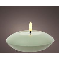 LED buiten kaars ijzer H6.5cm groen