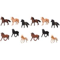 12x Plastic paarden speelgoed figuren 13,5 cm voor kinderen