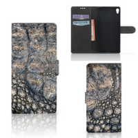 Sony Xperia XA Ultra Telefoonhoesje met Pasjes Krokodillenprint - thumbnail