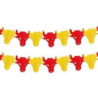 3x stuks stieren thema slinger kleuren van Spanje 3 meter