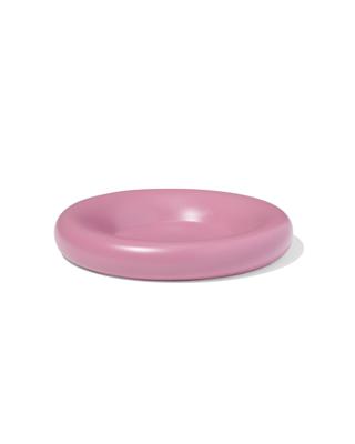 051 Kaarsonderzetter ⌀20cm Keramiek Roze (donkerpaars)