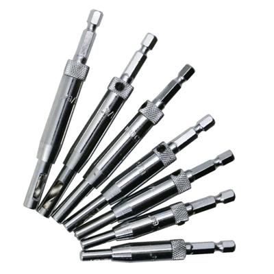 7 STKS/set deuren zelf centrering scharnier Tapper core boor bit set gat Puncher houtbewerking tools (5/64 7/64 9/64 11/64 13/64 1/4 inch 5mm)