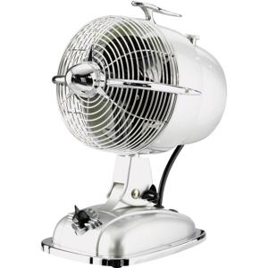 CasaFan Retrojet Tafelventilator 24 W (Ø x h) 18.2 cm x 32 cm Zilver, Chroom