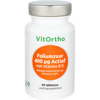 Foliumzuur 400 mcg met vitamine B12 60 Tabletten