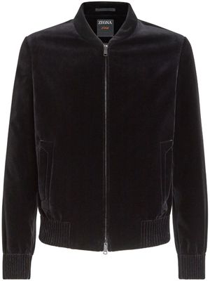 Zegna velvet bomber jacket - Noir