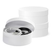 Ronde witte hobby knutsel doos - 3x - dozen van karton - 10.5 x 4.5 cm - Hoedendoos - cadeauverpakki