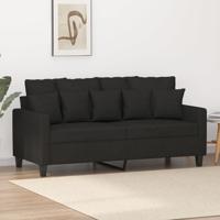 Tweezitsbank 140 cm stof zwart