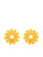 Moschino boucles d'oreilles fleur à clip - Jaune