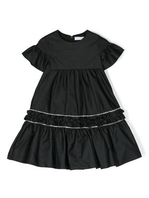 Monnalisa robe à volants superposés - Noir