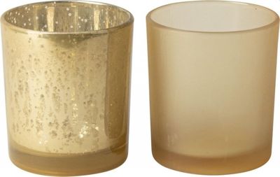 Gusta theelichthouder 7x8cm goud Gusta theelichthouder 7x8cm goud