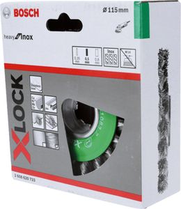 Bosch Accessoires X-LOCK Schijfborstel gevlochten draad, roestvrij 115mm 0.5mm - 1 stuk(s) - 2608620733