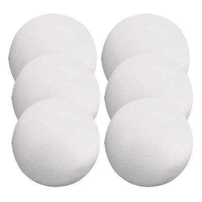 Piepschuim bol/bal - 6x - wit - D8 cm - styropor - hobby figuren - DIY - knutselen