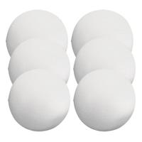Piepschuim bol/bal - 6x - wit - D8 cm - styropor - hobby figuren - DIY - knutselen - thumbnail