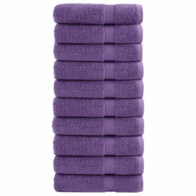 VidaXL Handdoeken solund 10 st 600 g/m² 50x100 cm paars