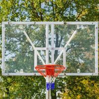 Ø 45 cm Basketbalring en Net Basketbalring voor Binnen en Buiten Rood + Wit + Blauw