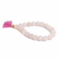 Edelsteen Armband Rozenkwarts &apos;Power Beads&apos; - 10 mm