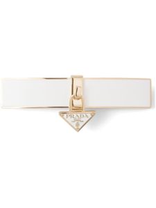 Prada barrette à logo triangulaire - Blanc