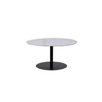 Furnified - Jake Salontafel - Wit Keramiek - Ø70×35cm - Zwart - thumbnail