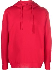 John Smedley hoodie à lien de resserrage - Rouge