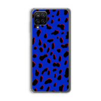 Blue Leopard: Samsung Galaxy A12 Transparant Hoesje
