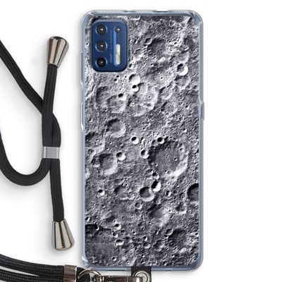Maanlandschap: Motorola Moto G9 Plus Transparant Hoesje met koord