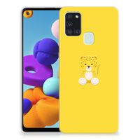 Samsung Galaxy A21s Telefoonhoesje met Naam Baby Leopard - thumbnail