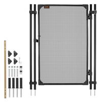 VEVOR Zwembadhekpoort 1,2 x 0,75 m, Deur voor zwembadhek, Kinderveiligheidshek, Veiligheidshekset met metalen bout, 352 g/m² Teslin PVC-doek, Vierkante buis, Afsluitbaar, voor zwembaden, Zwart