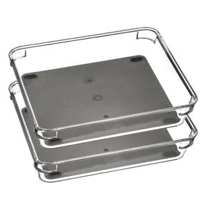 Keuken lade organizer bakje - Set van 2x stuks - 1-vaks - Tidy Smart serie - kunststof - 16 x 23 x 4