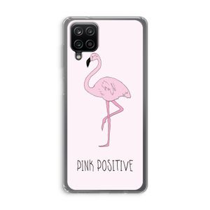 Pink positive: Samsung Galaxy A12 Transparant Hoesje