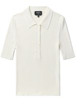 A.P.C. polo Danae en coton - Blanc