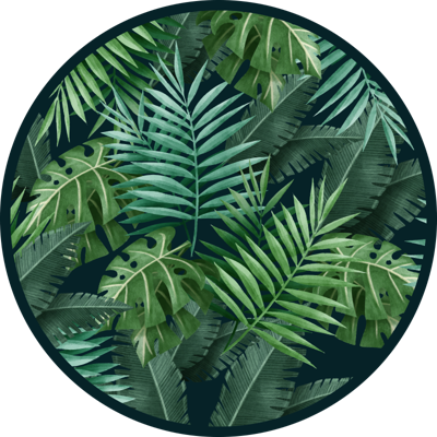 Natuur vinyl tapijt groene bladeren
