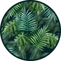 Natuur vinyl tapijt groene bladeren
