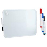 Benson Whiteboard set - met 4 stiften - en 2 magneetjes - afmetingen 36 x 28 cm