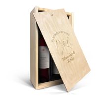 Wijnpakket in gegraveerde kist - Salentein Primus Malbec en Chardonnay - thumbnail