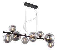 Globo Zwarte hanglamp met smoke glas Riha 56133-9H - thumbnail