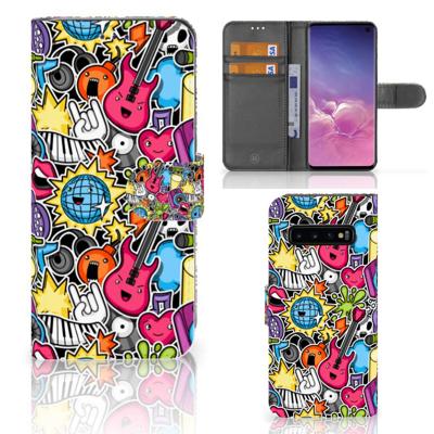 Samsung Galaxy S10 | Wallet Case | met Pasjes | Punk Rock