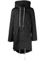 Rick Owens DRKSHDW parka matelassée à fermeture zippée - Noir