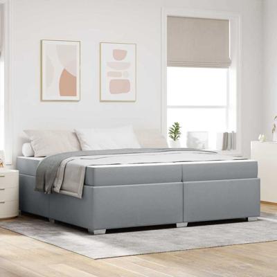 Bedframe Lichtgrijs 200 x 200 cm Stof