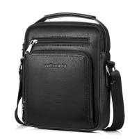 WEIXIER 18062 multifunctionele mannen Business handtas Cross Body Tas één Schoudertas (zwart)