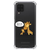 Samsung Galaxy A12 Stevig Bumper Hoesje Giraffe - thumbnail