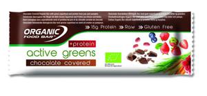 Organic Food Bar active greens chocolade c protein bio (75 gr)