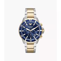 Emporio Emporio Armani tweekleurige chronograaf herenhorloge AR11362