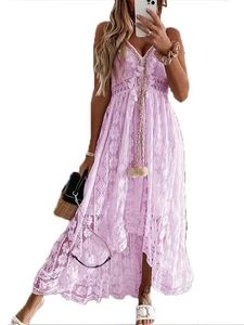 Loose Tassel Casual Lace Dress With No