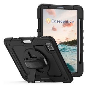 Casecentive Handstrap Pro Hardcase met handvat iPad 12.9" 2020 zwart