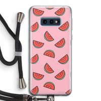 Watermeloen: Samsung Galaxy S10e Transparant Hoesje met koord
