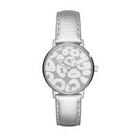 Horlogeband Armani Exchange AX5539 Leder Grijs 18mm