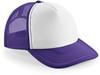 Beechfield CB645 Vintage Snapback Trucker Cap - Purple/White - One Size