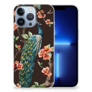 Apple iPhone 13 Pro TPU Hoesje Pauw met Bloemen