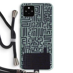 Moroccan Print: Pixel 5a 5G Transparant Hoesje met koord